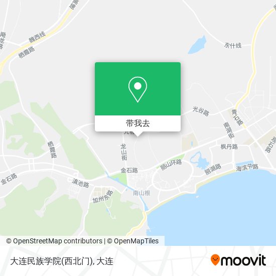 大连民族学院(西北门)地图
