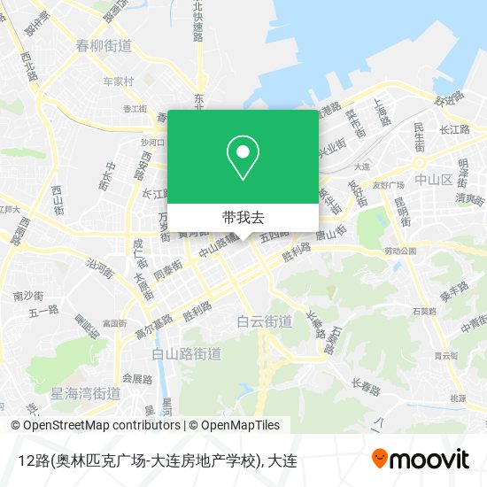 12路(奥林匹克广场-大连房地产学校)地图