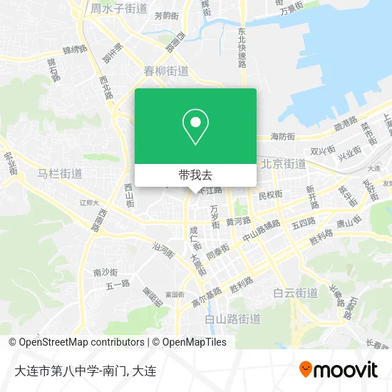 大连市第八中学-南门地图