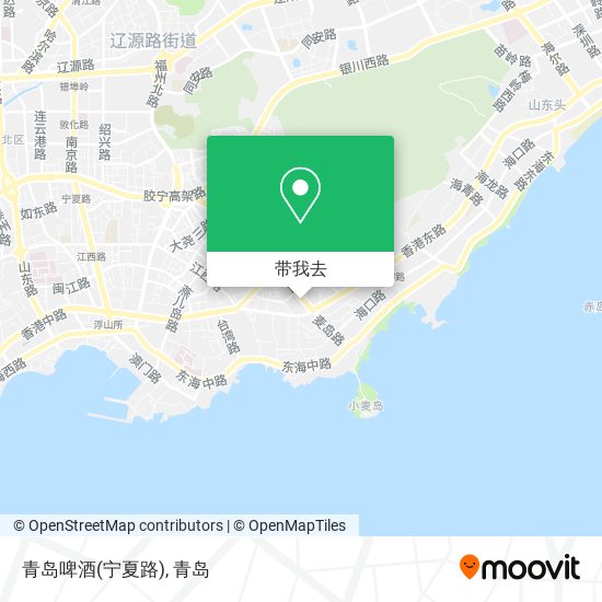 青岛啤酒(宁夏路)地图