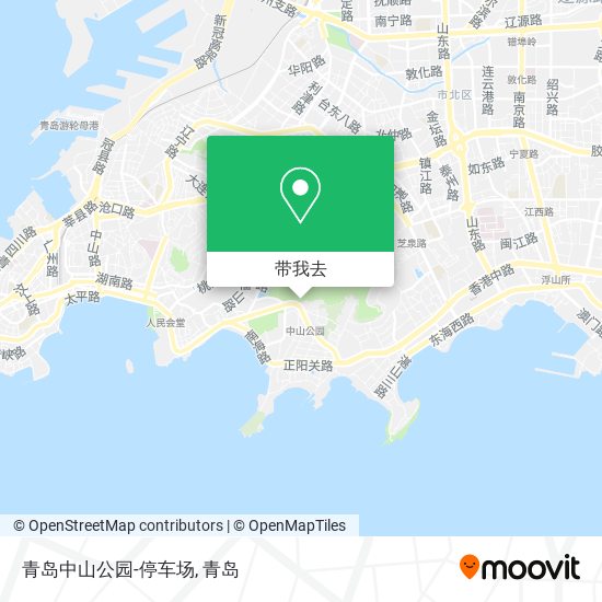 青岛中山公园-停车场地图