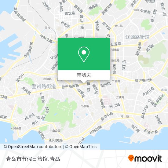 青岛市节假日旅馆地图