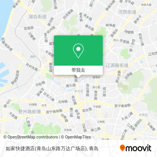 如家快捷酒店(青岛山东路万达广场店)地图