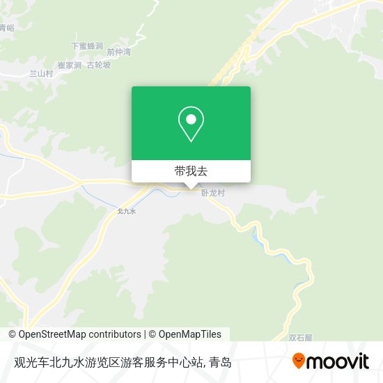 观光车北九水游览区游客服务中心站地图