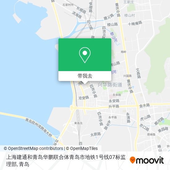 上海建通和青岛华鹏联合体青岛市地铁1号线07标监理部地图