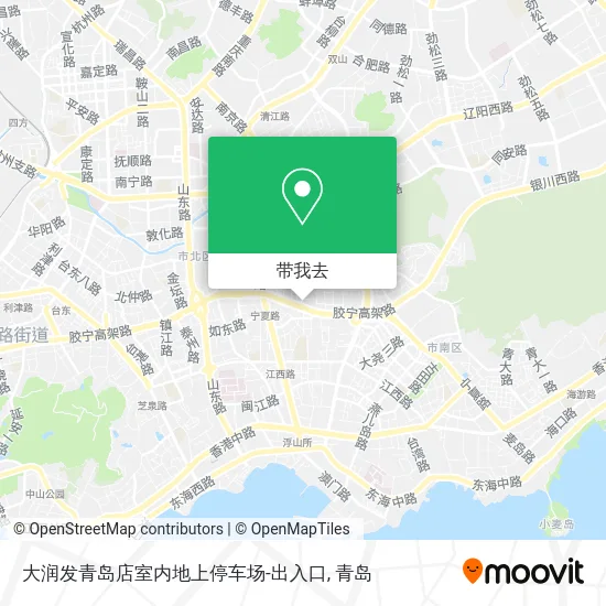 大润发青岛店室内地上停车场-出入口地图