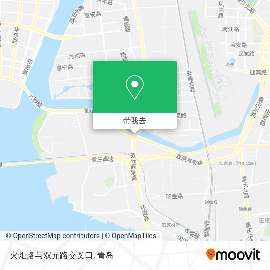 火炬路与双元路交叉口地图