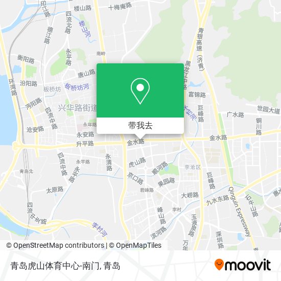 青岛虎山体育中心-南门地图
