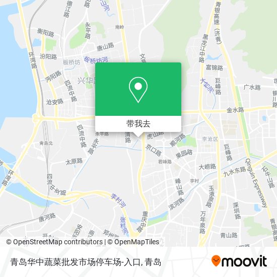 青岛华中蔬菜批发市场停车场-入口地图