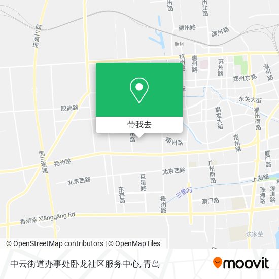 中云街道办事处卧龙社区服务中心地图