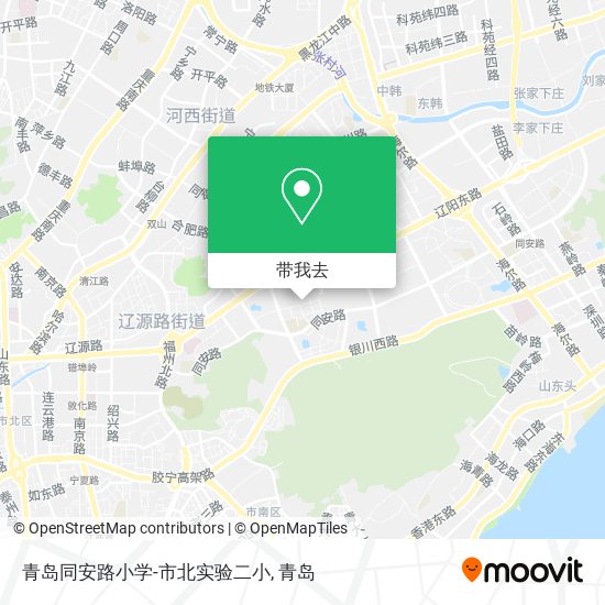 青岛同安路小学-市北实验二小地图