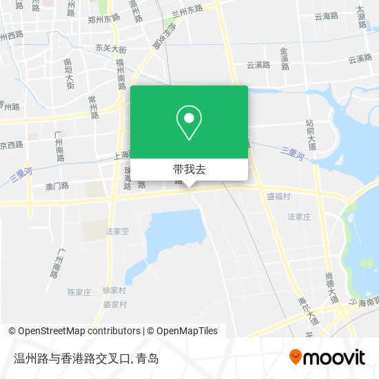 温州路与香港路交叉口地图