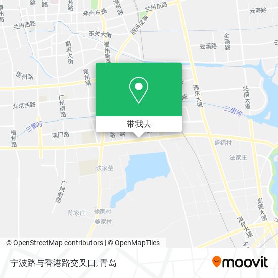 宁波路与香港路交叉口地图