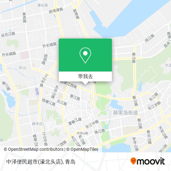 中泽便民超市(濠北头店)地图
