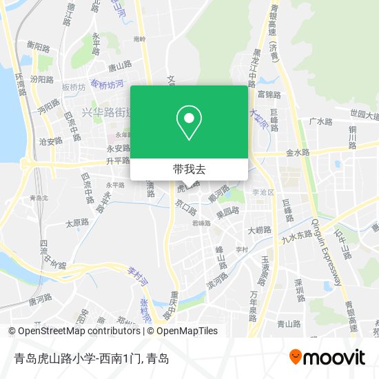 青岛虎山路小学-西南1门地图