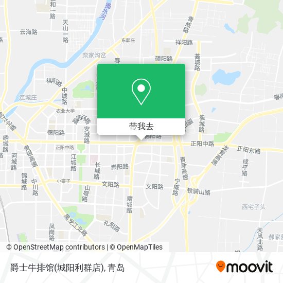 爵士牛排馆(城阳利群店)地图