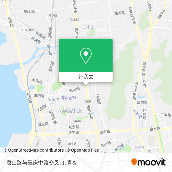 唐山路与重庆中路交叉口地图