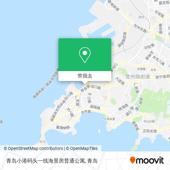 青岛小港码头一线海景房普通公寓地图