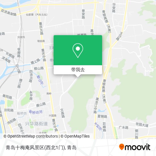 青岛十梅庵风景区(西北1门)地图