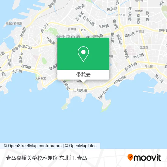 青岛嘉峪关学校雅趣馆-东北门地图