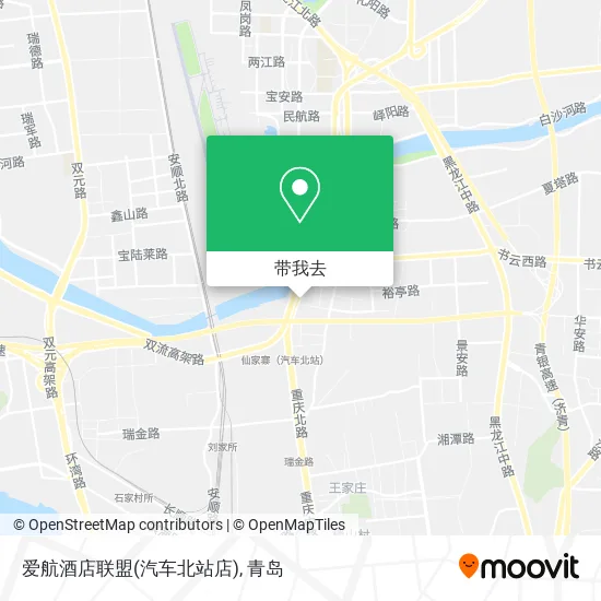 爱航酒店联盟(汽车北站店)地图