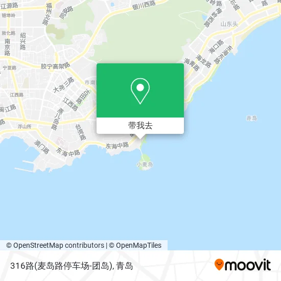 316路(麦岛路停车场-团岛)地图
