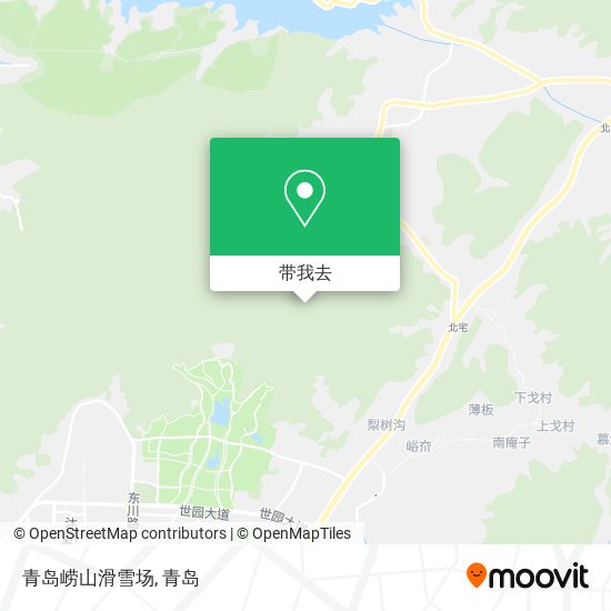 青岛崂山滑雪场地图