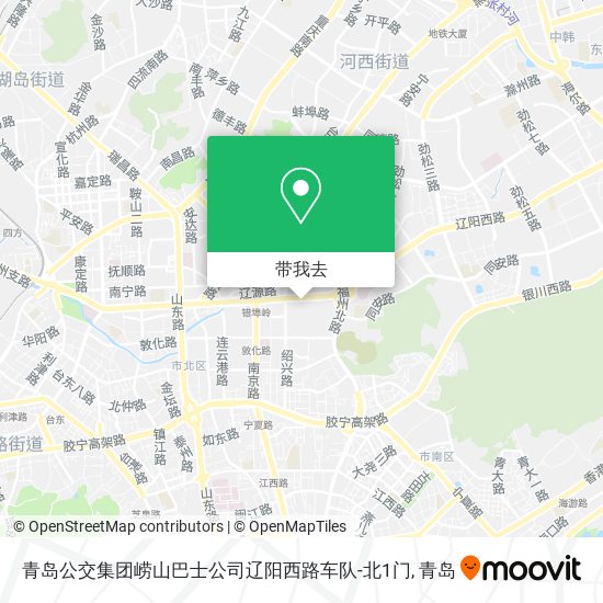 青岛公交集团崂山巴士公司辽阳西路车队-北1门地图