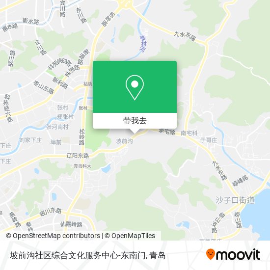 坡前沟社区综合文化服务中心-东南门地图
