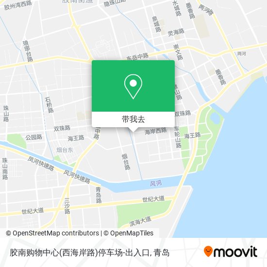 胶南购物中心(西海岸路)停车场-出入口地图