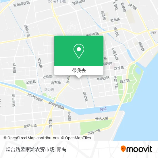 烟台路孟家滩农贸市场地图