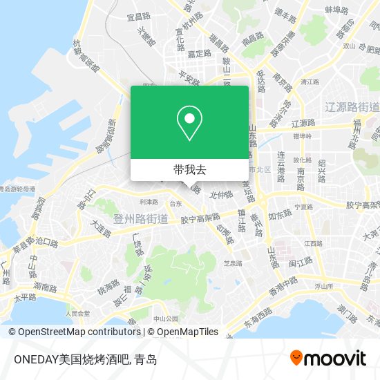 ONEDAY美国烧烤酒吧地图