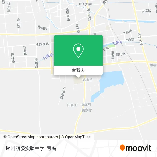 胶州初级实验中学地图