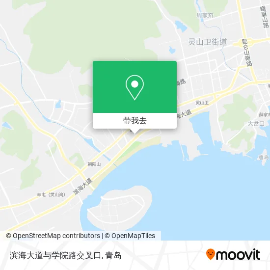 滨海大道与学院路交叉口地图