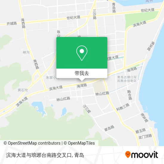 滨海大道与琅琊台南路交叉口地图