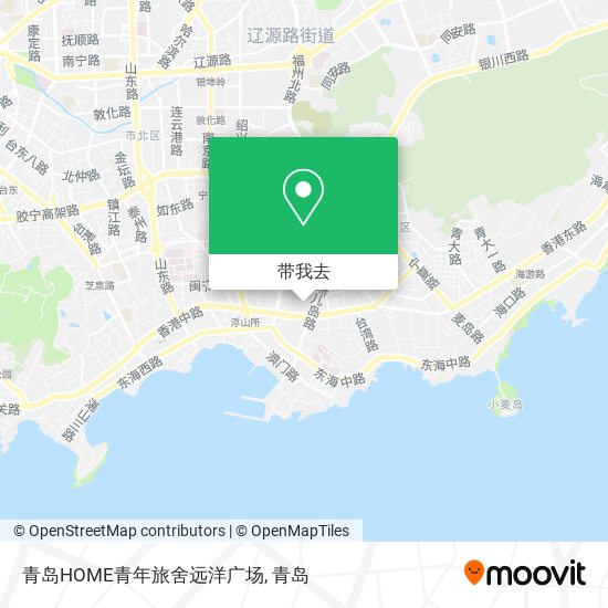 青岛HOME青年旅舍远洋广场地图