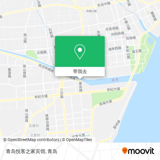 青岛悦客之家宾馆地图