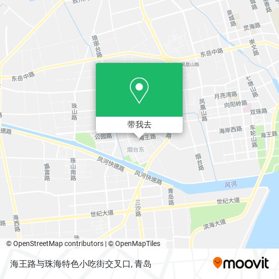 海王路与珠海特色小吃街交叉口地图