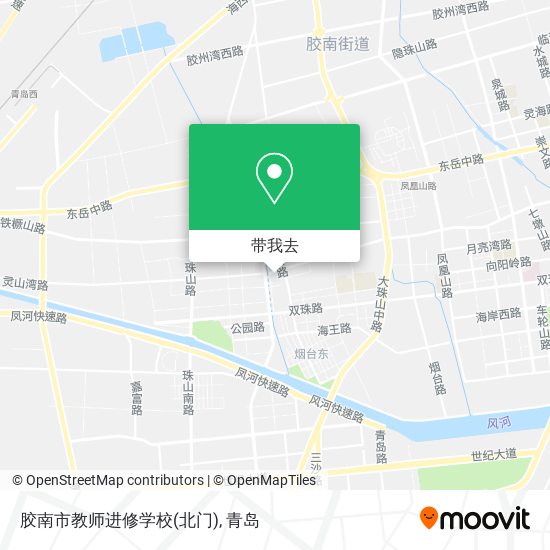 胶南市教师进修学校(北门)地图