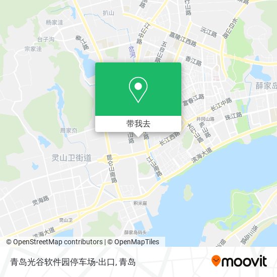 青岛光谷软件园停车场-出口地图