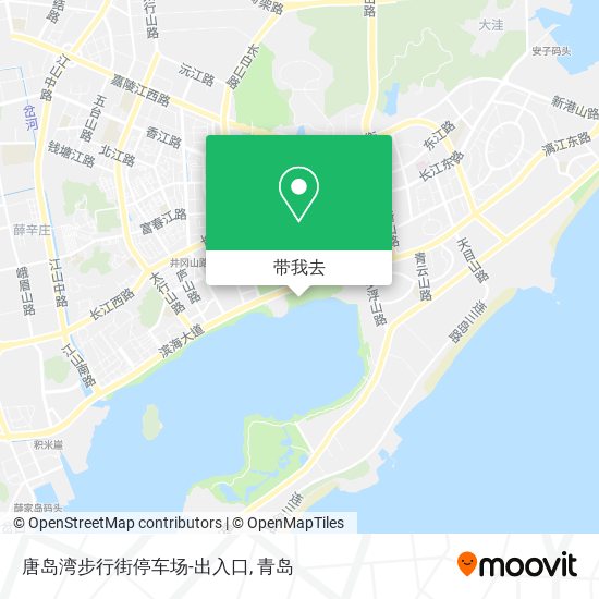 唐岛湾步行街停车场-出入口地图