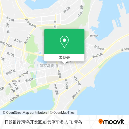日照银行(青岛开发区支行)停车场-入口地图