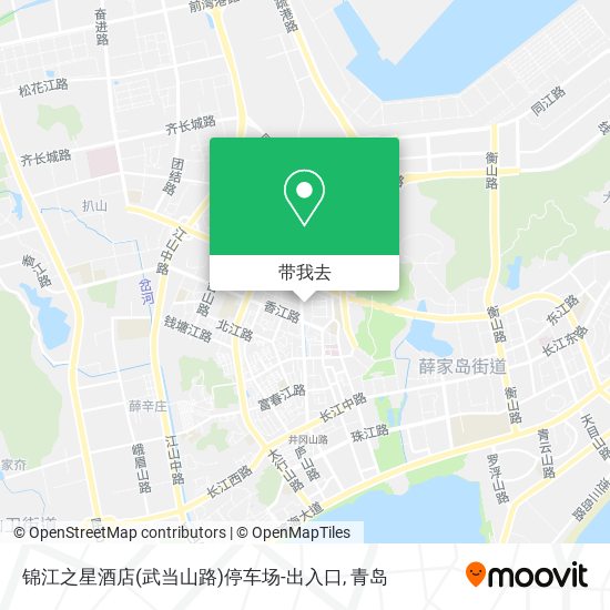 锦江之星酒店(武当山路)停车场-出入口地图