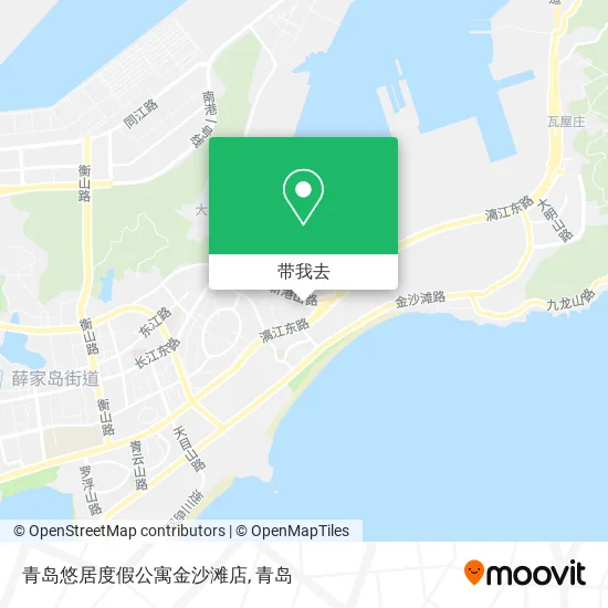 青岛悠居度假公寓金沙滩店地图