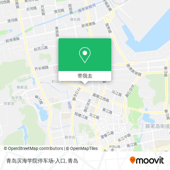 青岛滨海学院停车场-入口地图