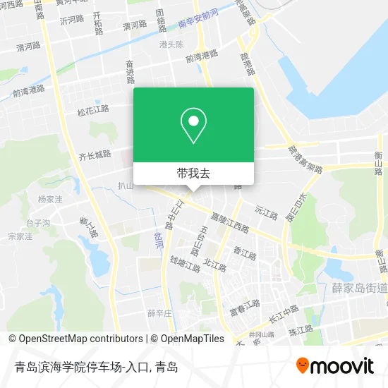青岛滨海学院停车场-入口地图