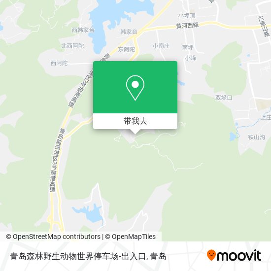 青岛森林野生动物世界停车场-出入口地图