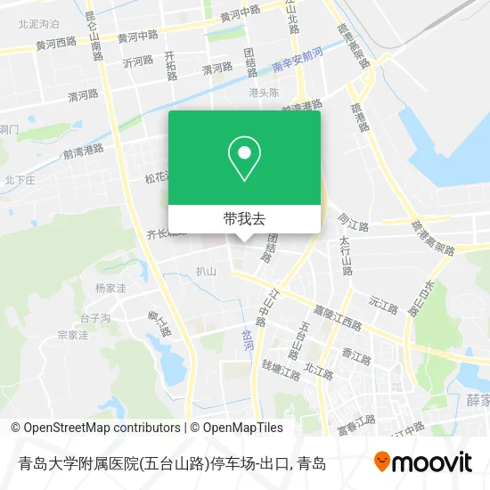 青岛大学附属医院(五台山路)停车场-出口地图