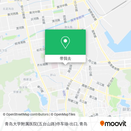青岛大学附属医院(五台山路)停车场-出口地图