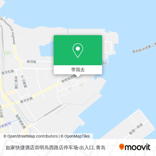 如家快捷酒店崇明岛西路店停车场-出入口地图